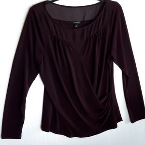 Plum Ann Taylor long sleeve blouse like new
